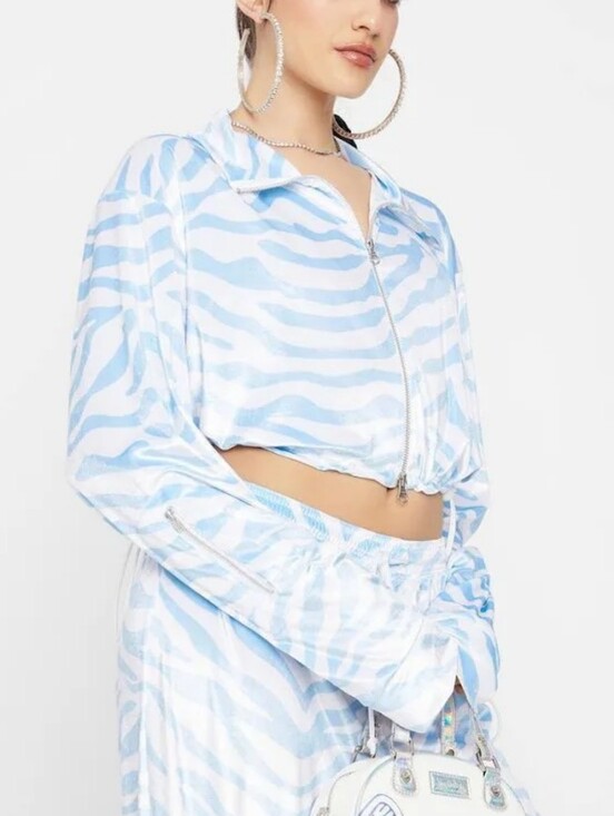 Cute Mistake Sweaters - 🦓 Cute Mistake Oversized Zebra Velour Velvet Crop Sweater (XS-L)